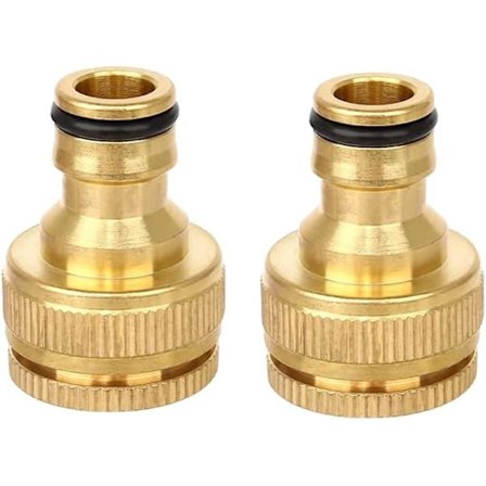 2 kpl Messinkihanan liitäntä, Hanan sovitin, Letkun hana 1/2