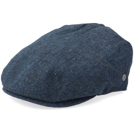 Jaxon & James - Azul flatcap Gorra - Tyburn Navy Blue Flat Cap @ Hatstore