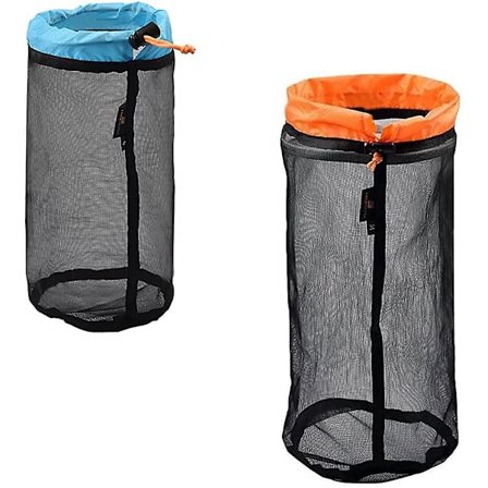 Nylon Oppbevaringspose i Mesh med Snøring, Holdbar Nettpose, Liten Reisepose