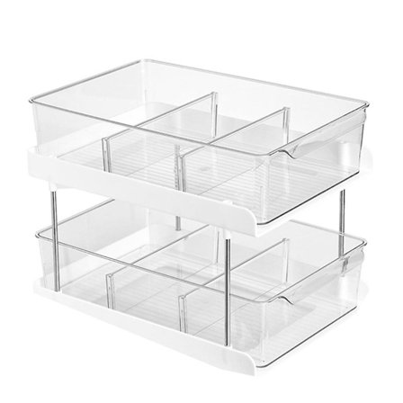 Køkkenvask Opbevaringsstativ Skuffetype kan skubbes og trækkes under skabet Teleskopdobbelt