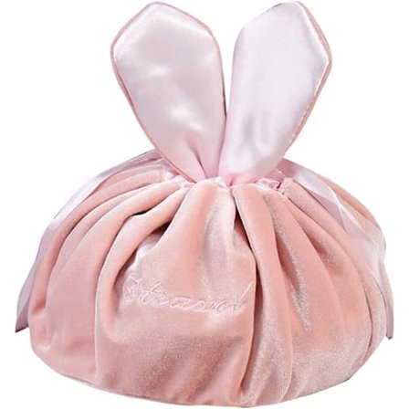 Toalettsak med snor, Lat kosmetikkveske, Lat oppbevaringsveske for kosmetikk, Bærbar stor med snor for hjemmet og reiser, Kosmetikkbutikk kopper 