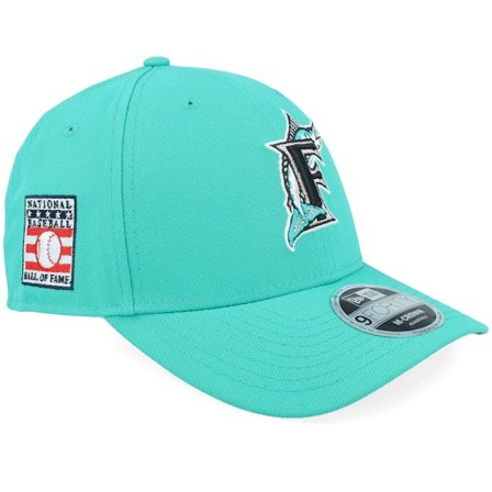 New Era - MLB Ble adjustable Czapka Z Daszkiem - Miami Marlins MLB Hall Of Fame 9FORTY M-Crown Teal/Black Adjustable @ Hatstore
