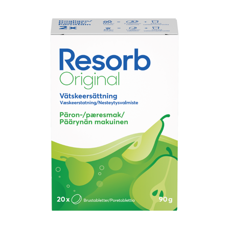 Resorb Original Brusetabletter, Pæresmak, 2 x 10 stk.