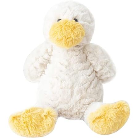 Søt andefigur i plysj - 30 cm (hvit)