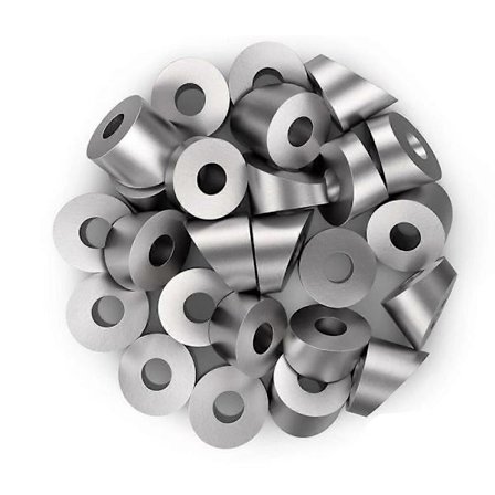 50-pack rostfritt stål 1/4 tum 30 graders vinkel fasad bricka för 1/8 tum till 3/16 tum däckkabelräcke