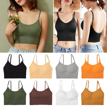 Flickstudent sömlös väst utan wire rem BH VIT - high quality