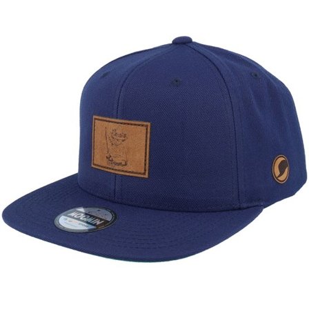 Moomin - Blå snapback Keps - Snufkin Engraved Patch Navy Snapback @ Hatstore