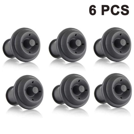 Vacu Vin Vinbeskytter Vakuumpropper - Sett med 6, Flerfarget, for