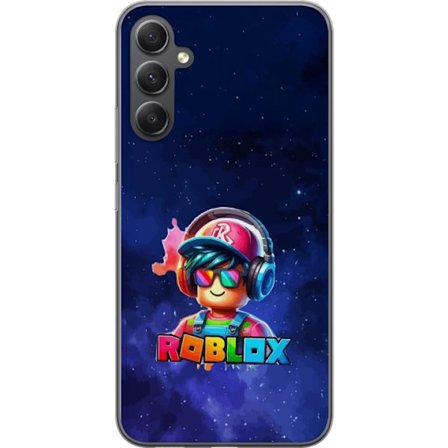 Yhteensopiva Puhelinkuori Samsung Samsung Galaxy A15 5G Roblox Space Explorer Design futuristisella avaruusteemalla, jossa on värikkäät yksityiskoh