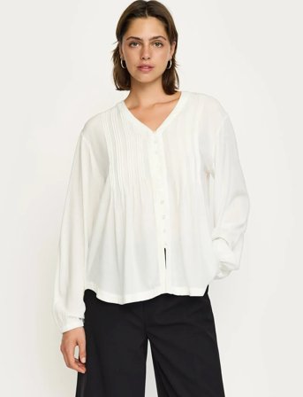Soft Rebels Srfreedom V-Neck Blouse - White - XS