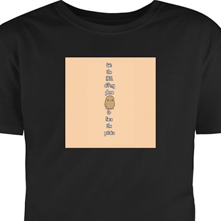 Børne T-shirt Sjovt kartoffelmotiv - Få helvede væk fra min telefon eller stå over for kartoflen