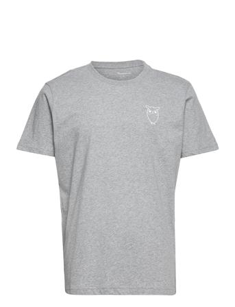 Alder Owl Chest Tee - Gots/Vegan Grey Knowledge Cotton Apparel