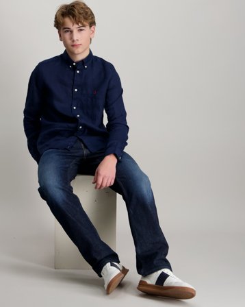 Polo Ralph Lauren Linen Shirt Bleu Chemises Garçon - Kids Brand Store