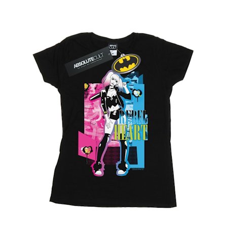 DC Comics Dam/Kvinnor Harley Quinn Rebel Heart Bomull T-shirt