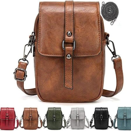 Axelväska dam mobilväska i läder