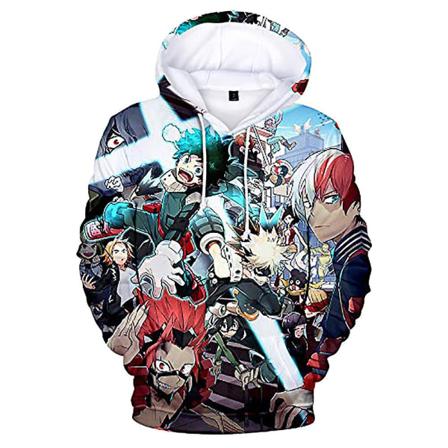 Voksne My Hero Academia Hettegensere Hettegenser Sweatshirt Topper Gaver A XL