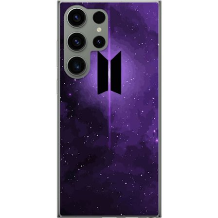 Kompatibelt Mobilskal till Samsung Samsung Galaxy S23 Ultra BTS-logga lila galax kpop armé affisch rymden stjärnhimmel koreansk musik band symbol ik