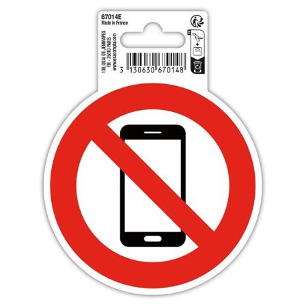 EXACOMPTA Skylt Inga mobiltelefoner självhäftande - Lyreco - Skyddsutrustning - Säkerhetsmärkning och skyltar - Skyltar