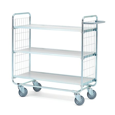Etagenwagen CRAFT mit 3 Böden, 1200 x 425 mm, verzinkt