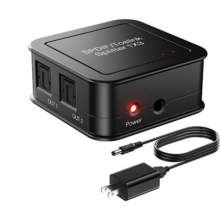 Digitaalinen optinen äänenjakaja SPDIF Toslink optinen kuitulähtö