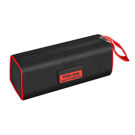 Værktøjstaske Lærred Multi Rum Slidstærkt Stærkt Håndtag Bærbar Værktøjsarrangør til Elektriker Enkelt Lag XL