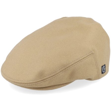 CTH Ericson - Beige flatcap Caps - Edward Cashmere & Wool Camel Flat Cap @ Hatstore