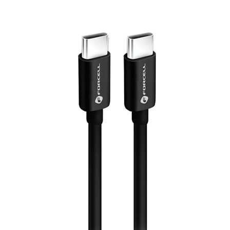Forcell USB-C Till USB-C Kablar 25cm - Svart