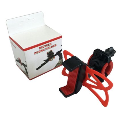 Universell mobilhållare för cykel / elscooter m.m. röd