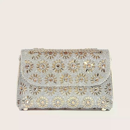 Axelväskor Handväskor Plånböcker Kristaller Strass Dam Aftonväska Clutch med Kedja