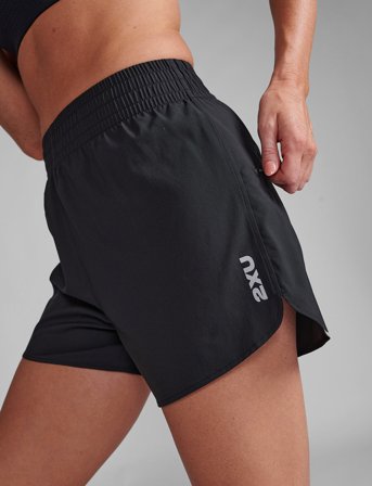 2XU Aero Hi-Rise 4 Inch Shorts - Black - XXS