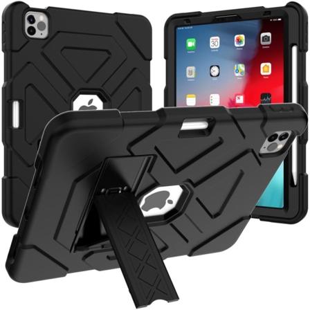 SKALO iPad Air (2020/2022) Extra Shockproof Armor Iskunkestävä k Black