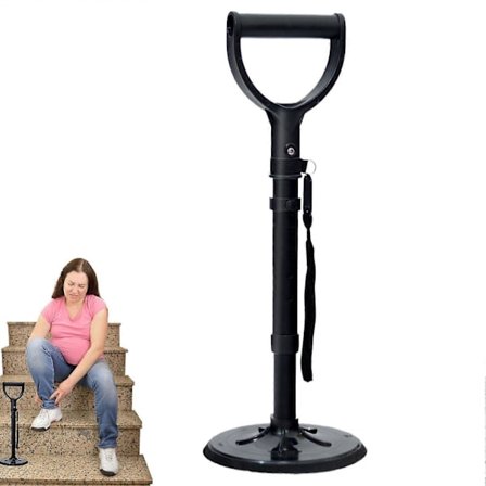 Trappehjelp Profesjonell Spaserstokk Justerbare Løftehjelpemidler for Seniorer, Håndrekke for Eldre