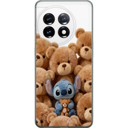 Kompatibel Mobilcover til OnePlus OnePlus 11 Sød og sikker illustration med Stitch omgivet af bamser, der skaber en varm og legende følelse for bør