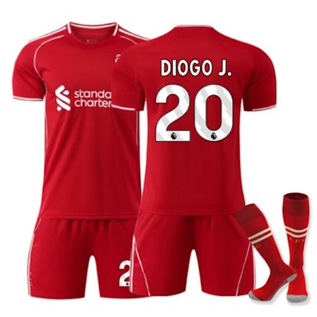 25-26 Liverpoolin kotipaita jalkapallosetti sukilla No.20 Diogo Jota-X76- 24