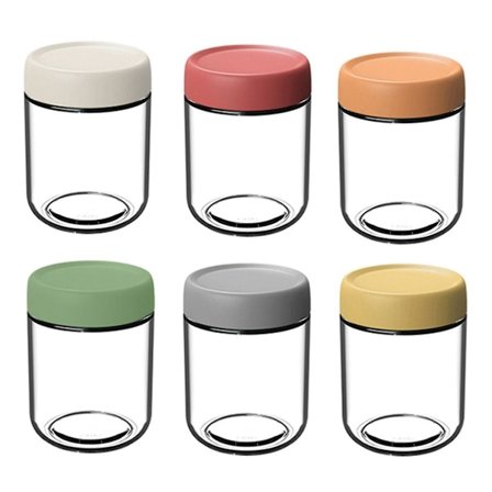 Glas Mason Krukker Til Overnight Havregryn Med Låg I Vibrerende Farver Opbevaring Stakbare Yoghurtbeholdere(Som Vist)