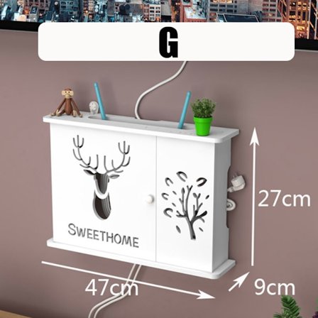 Stor trådlös wifi-router hylla förvaringslådor kabelström plus