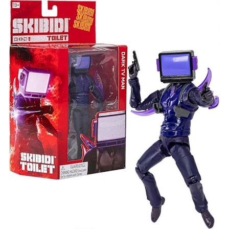 Skibidi Toilet Deluxe Figur S2 - Dark TV Man Legetøj[D]