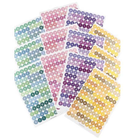 12 Ark Fargerike Bokstavklistremerker Alfabet Bokstav- og Tallklistremerker Scrapbooking Klistremerker Dekorative DIY Håndverk