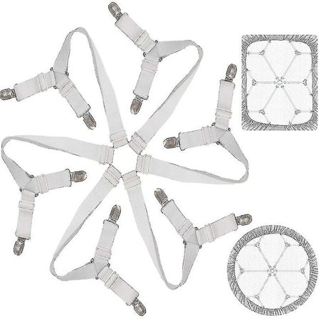Tilpasset lakenstrekker Laken Justerbar Tilpasset lakenklips Elastisk 3-veis 6-siders Sengetøy Lakenstropper Lakenfestere Til laken Sofa Cush