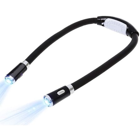 Led håndfri læselampe hængende rundt om halsen 4 LED lyspære