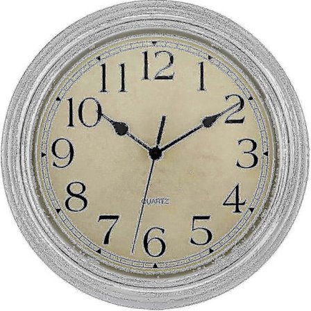 Stille, lydløs retro kvarts vægur (30 cm) [HK]