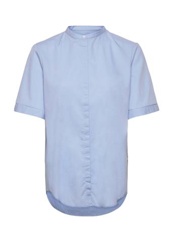 C_Befelina Blouses Short-sleeved Blå BOSS