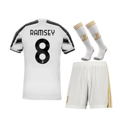 Børne-/voksen-VM Juventus hjemme- og udebanetrøjesæt RAMSEY-8-white 26
