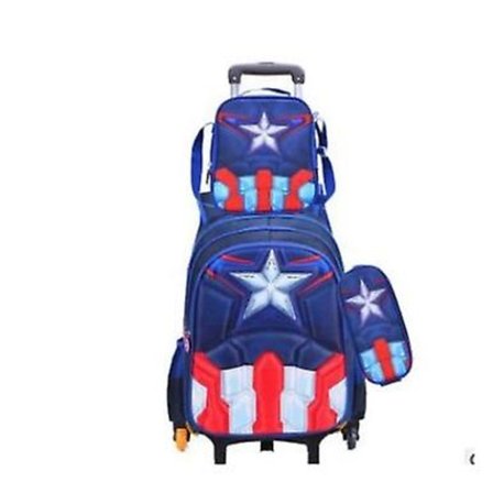 Skol rullande ryggsäck väska för flicka vagn väska för pojkar barn vagn hjul ryggsäck set barn skolryggsäck med hjul