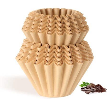 Kaffefilter, 1-4 Koppar Naturligt Korgkaffefilterpapper, 100 Stycken (Brun)