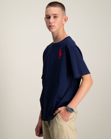 Polo Ralph Lauren Big Pony Cotton Jersey Tee Blauw T-shirts Jongens - Kids Brand Store