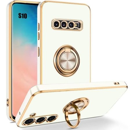 Skal - BOOLING - Galaxy S10 - Mjuk - Silikon - Rotterande finger ring 360°