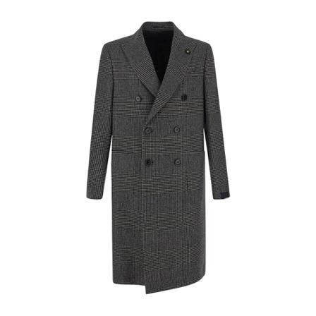 Lardini, Double-Breasted Coats Grijs, Heren, Maat:M