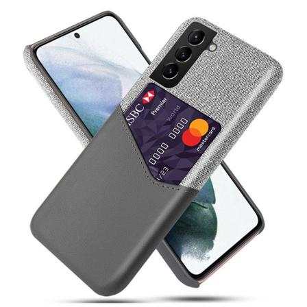 Bofink Samsung Galaxy S21 FE Card Suojakuori - Harmaa Silver grey