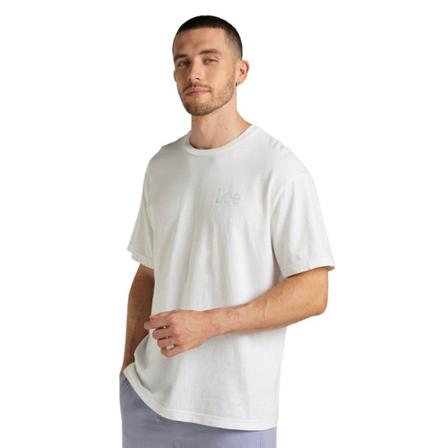 Lee Logo Loose Tee Arctic , Wit , Heren , Maat: M Shirts